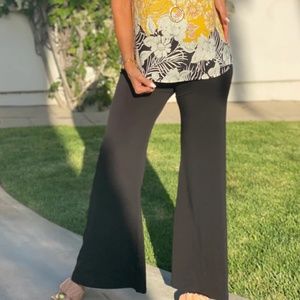 VERONICA M BLACK STRETCH PALAZZO PANTS